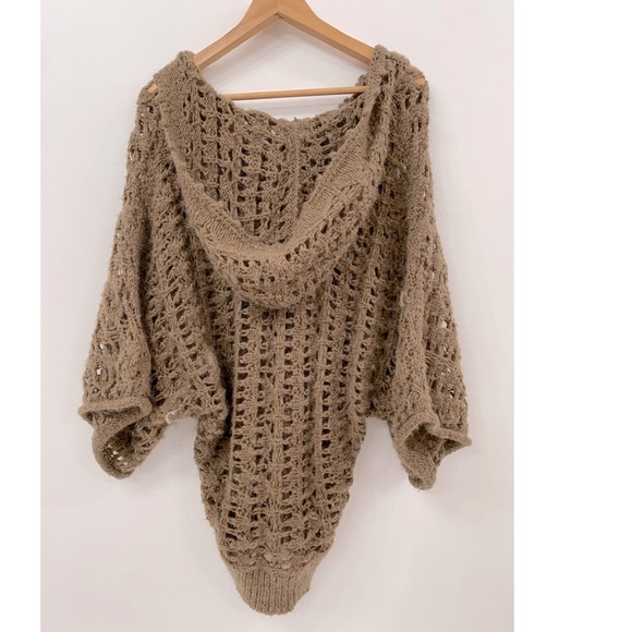 Free People Loose Knit Hooded Sweater - Picture 3 of 3